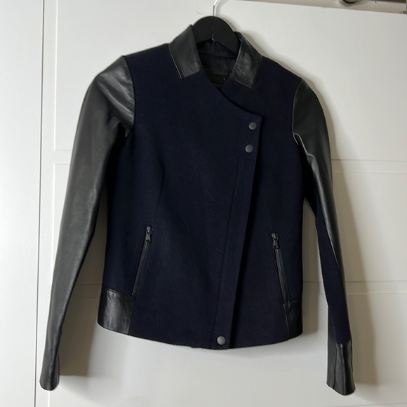 Danier 3X small leather and felt jacket. - Picture 1 of 9